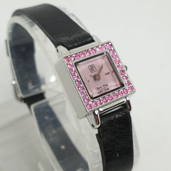 Victoria Wieck Beverly Hills B2521/A Women's 15mm Pink Crystal Square Watch - Picture 4 of 11